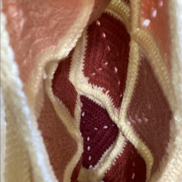 NWOT Handmade Pink Crochet Granny Square Tote Bag - Picture 9 of 11